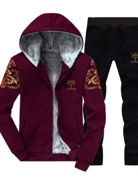Casual Winteroutfit Heren Met Bloemenhoodie