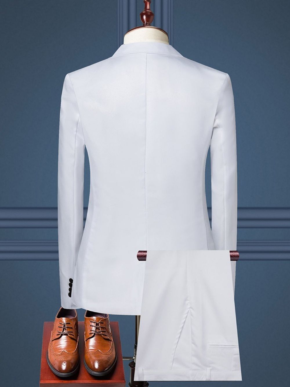 Effen Broek Jurk Met Één Knoop Herenpak