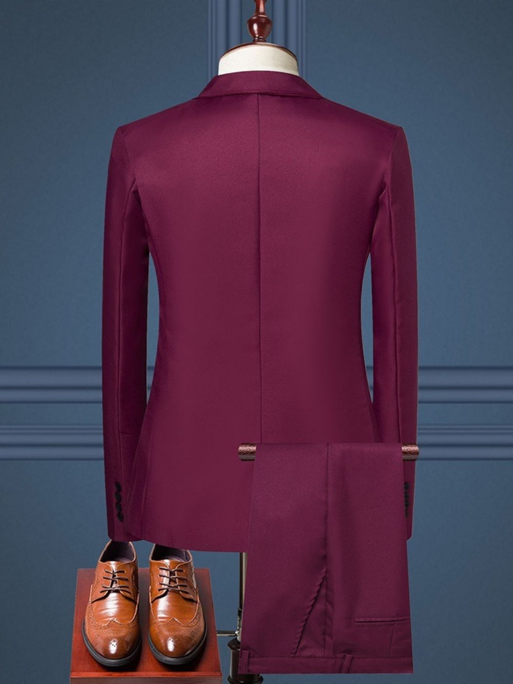 Effen Broek Jurk Met Één Knoop Herenpak