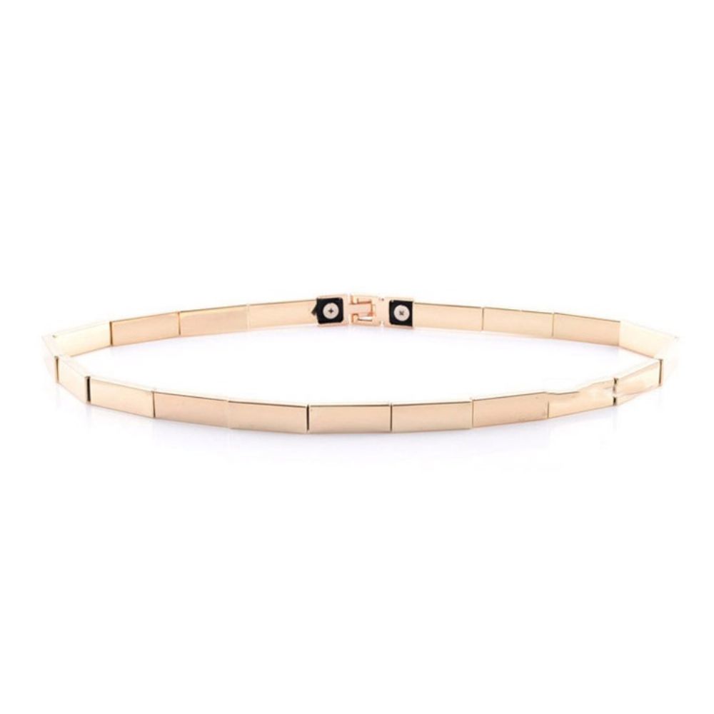 Metalen Bamboe Smalle Band Elastische Riem