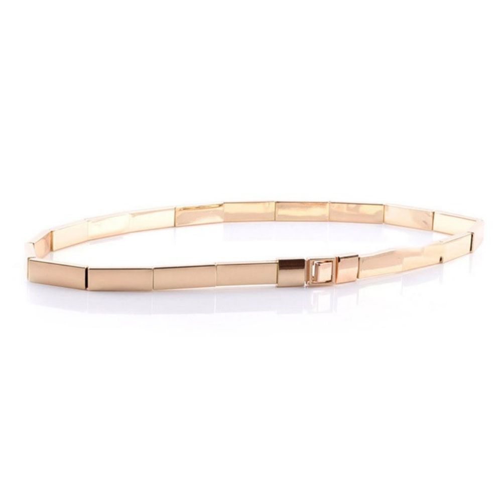 Metalen Bamboe Smalle Band Elastische Riem