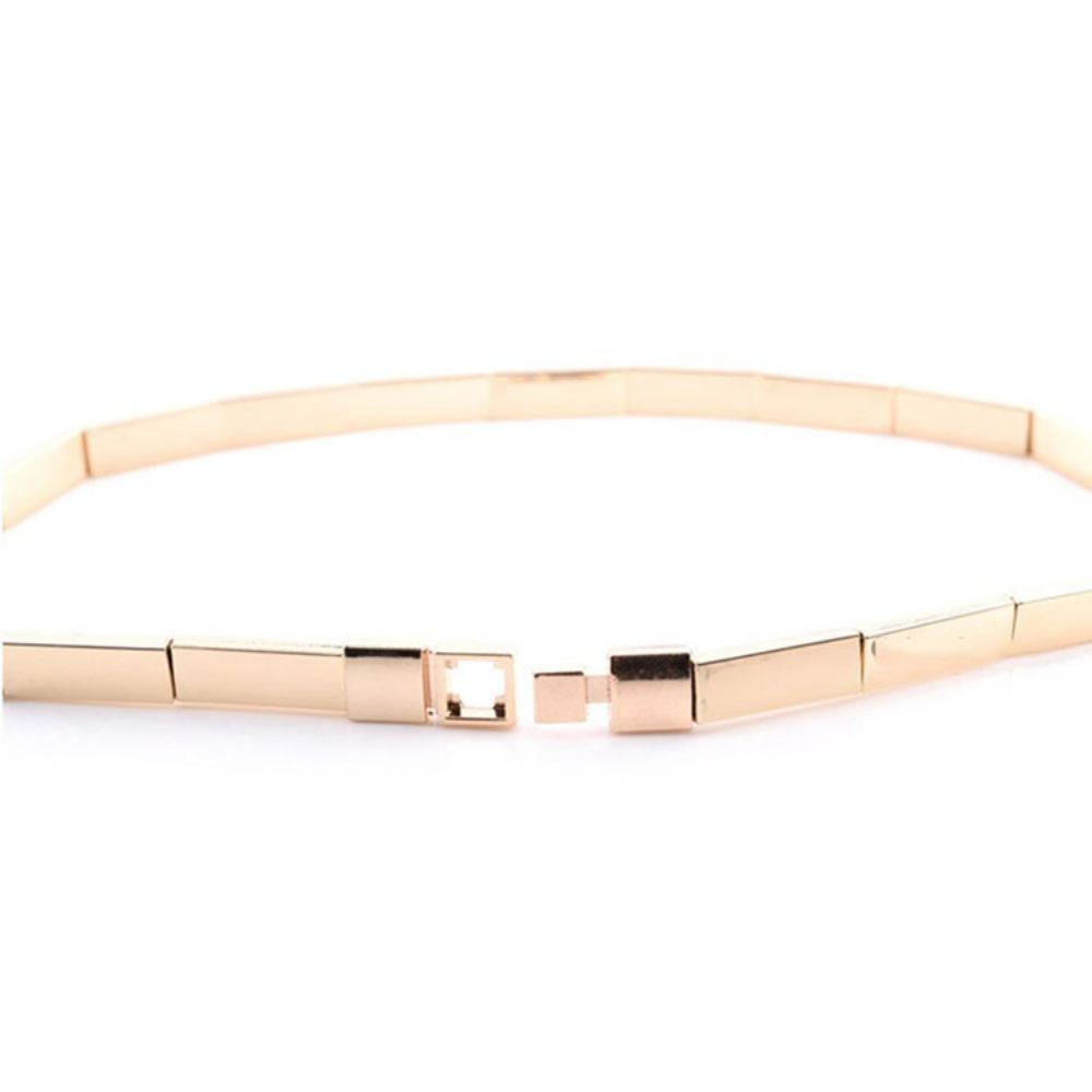 Metalen Bamboe Smalle Band Elastische Riem