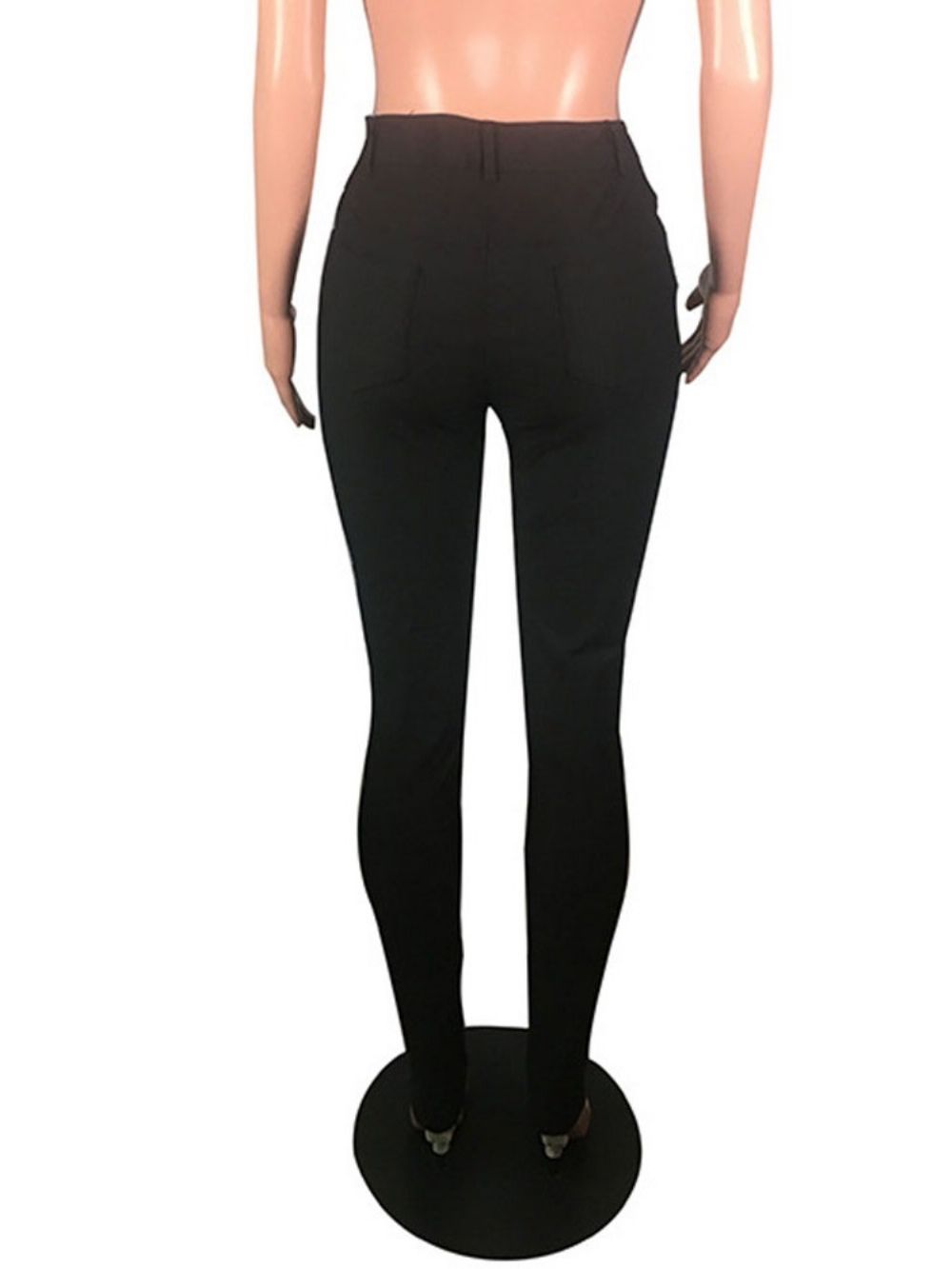 Gat Kleurblok Potlood Broek Gat Skinny Jeans
