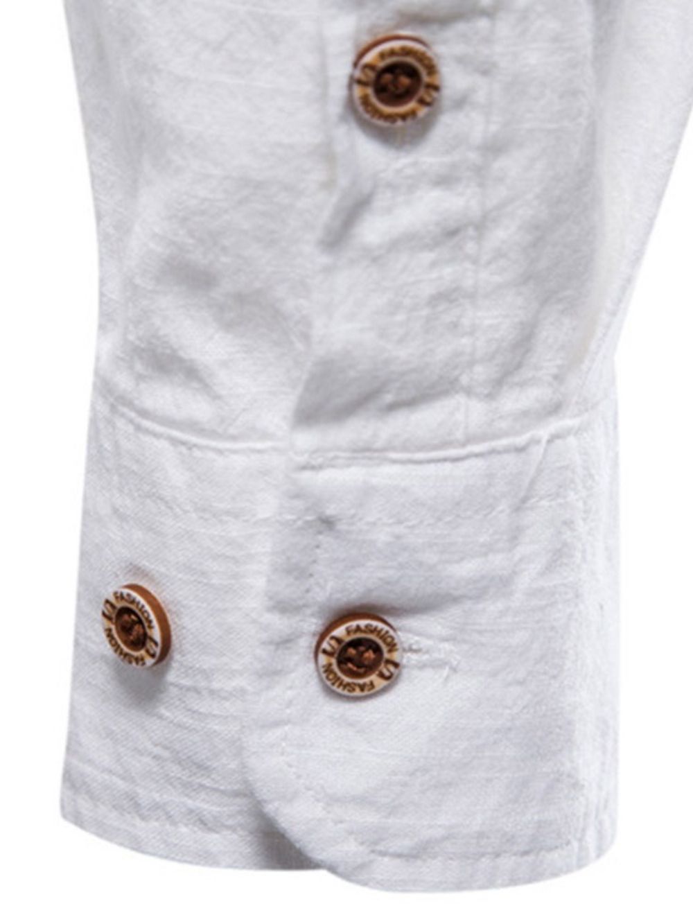 Casual Effen Opstaande Kraag Lente Slim Overhemd
