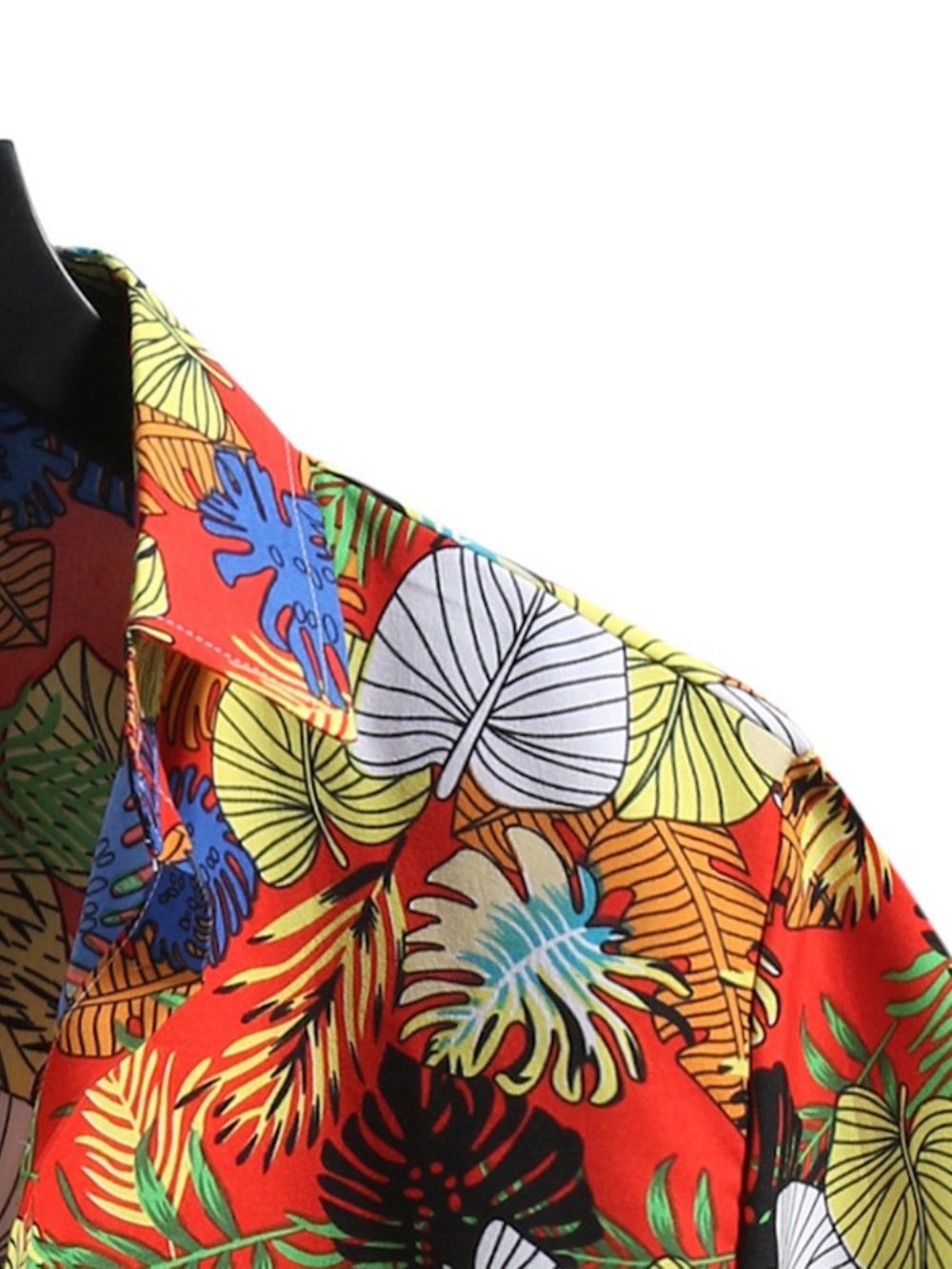 Casual Herenoverhemd Met Revers Bloemen En Enkele Rij Knopen