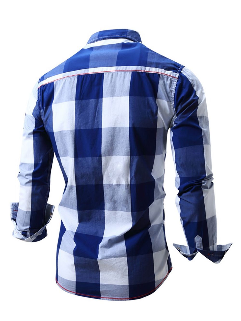 Casual Overhemd Heren Met Geruit Kleurblok