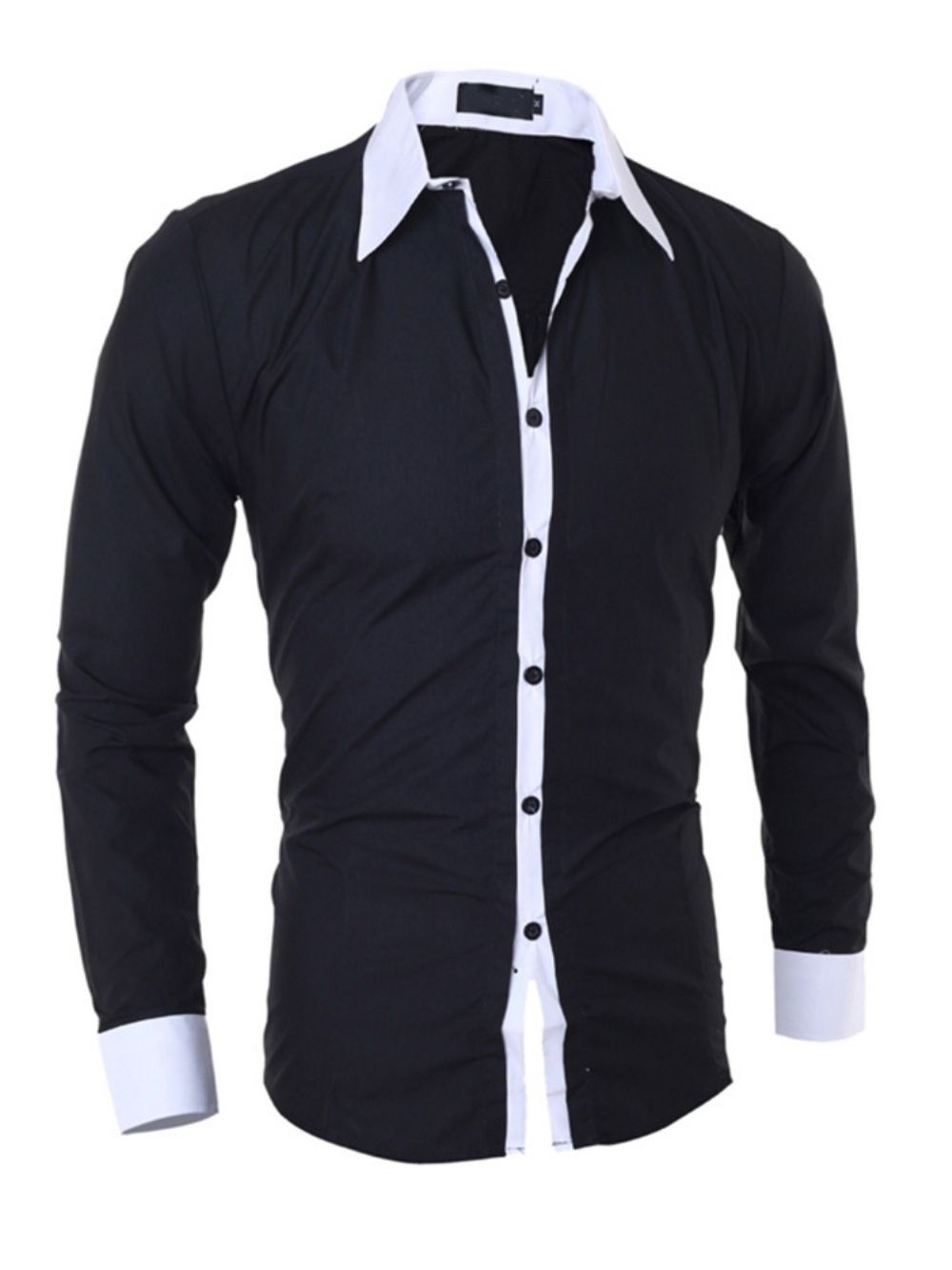 Casual Patchwork Kleurenblok Single-Breasted Herfstshirt