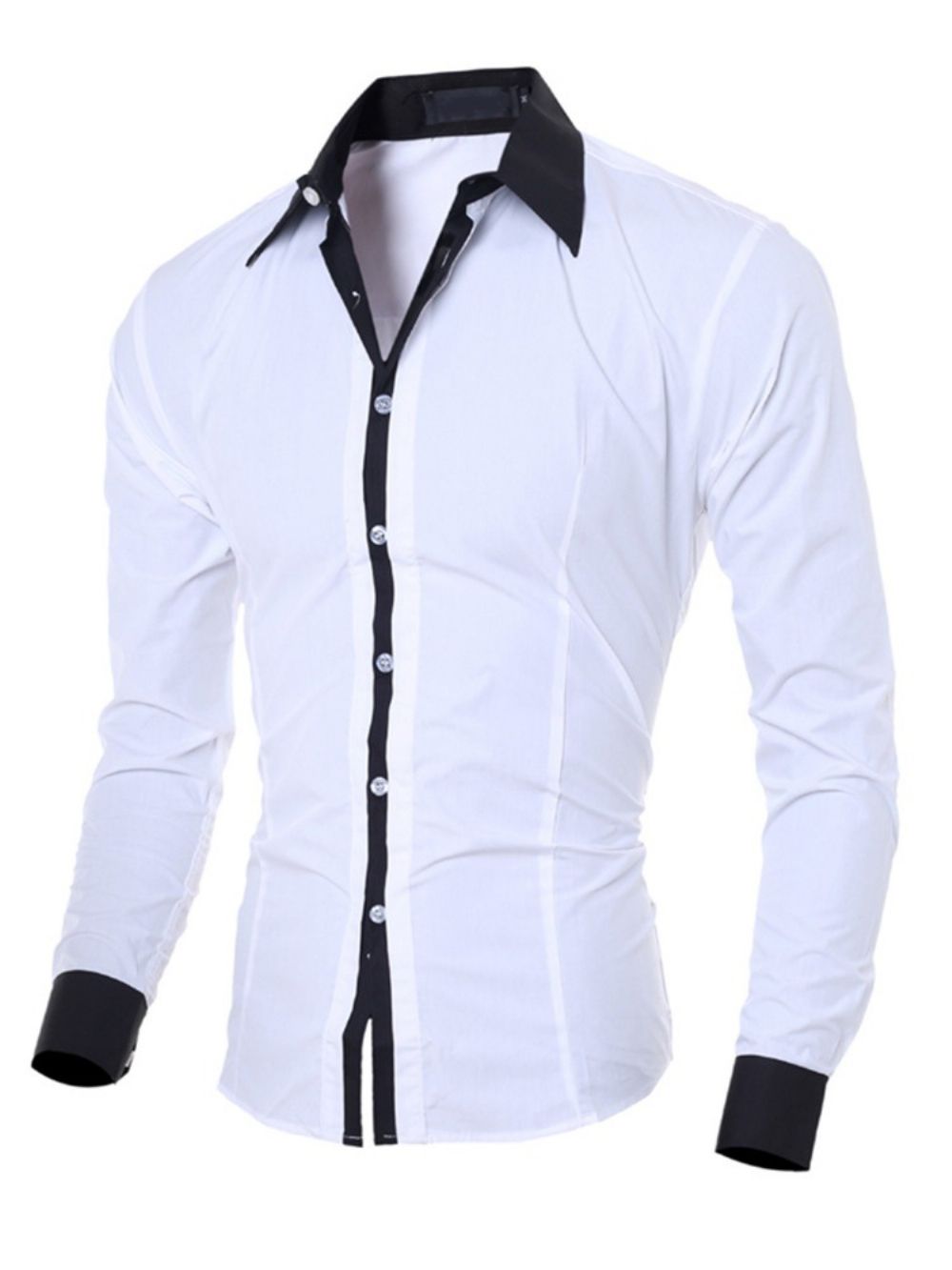 Casual Patchwork Kleurenblok Single-Breasted Herfstshirt