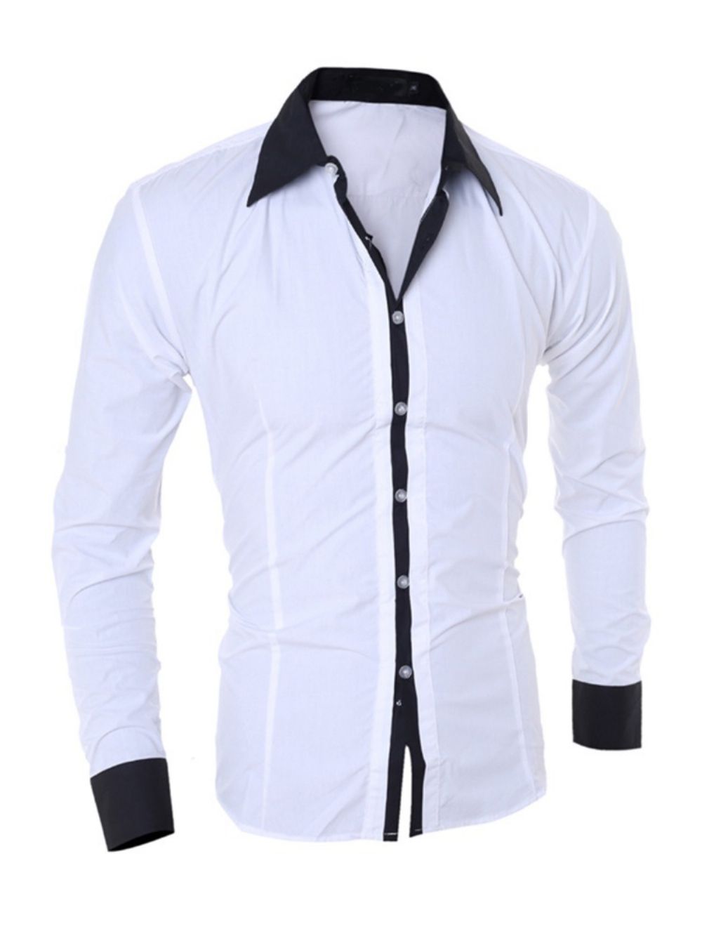 Casual Patchwork Kleurenblok Single-Breasted Herfstshirt