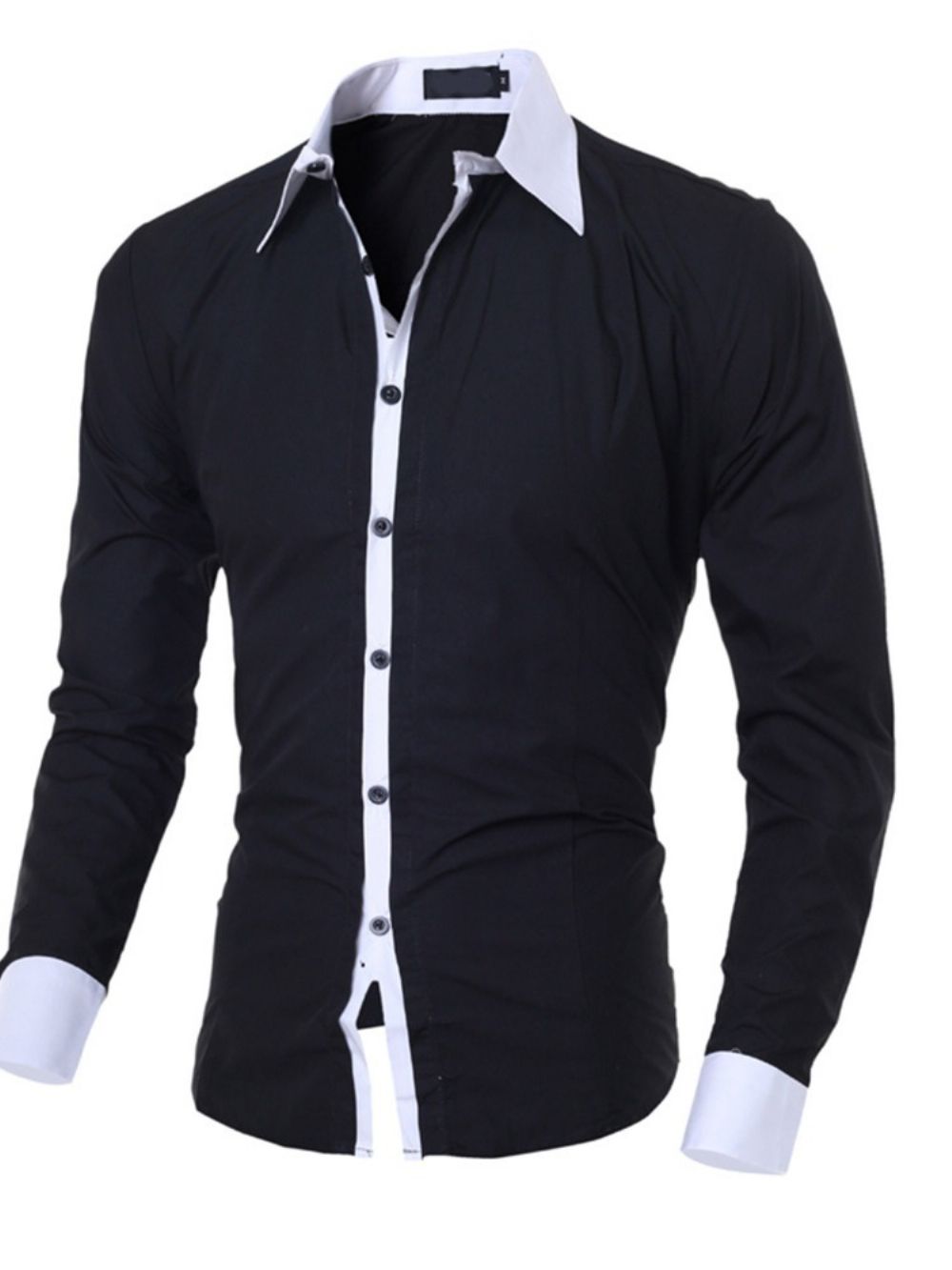 Casual Patchwork Kleurenblok Single-Breasted Herfstshirt