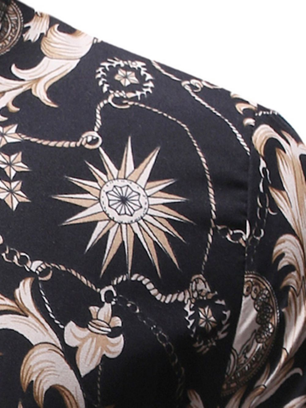 Casual Slank Overhemd Heren Met Gebloemde Revers