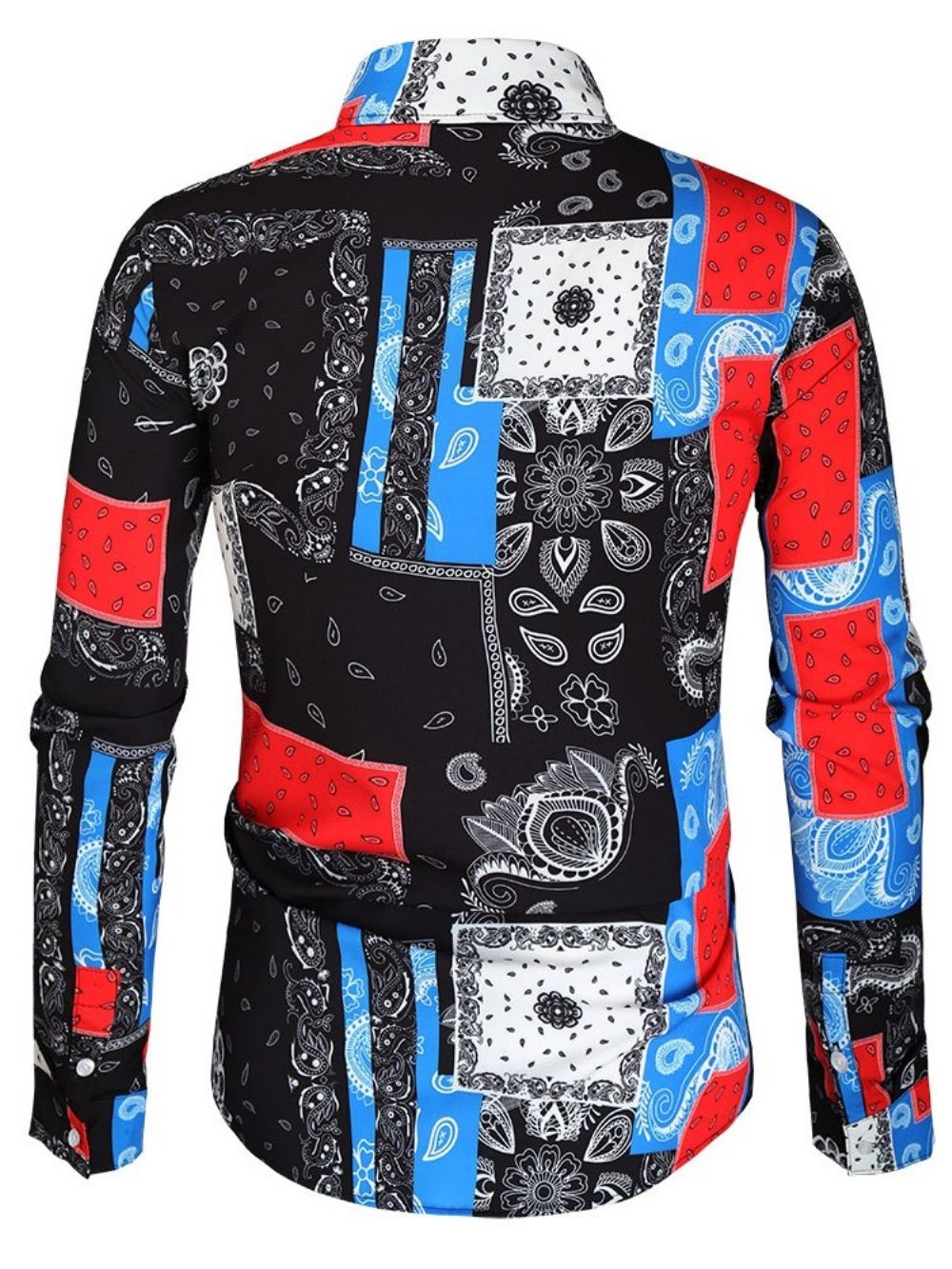 Casual Slim-Fit Herenoverhemd Met Print Heren
