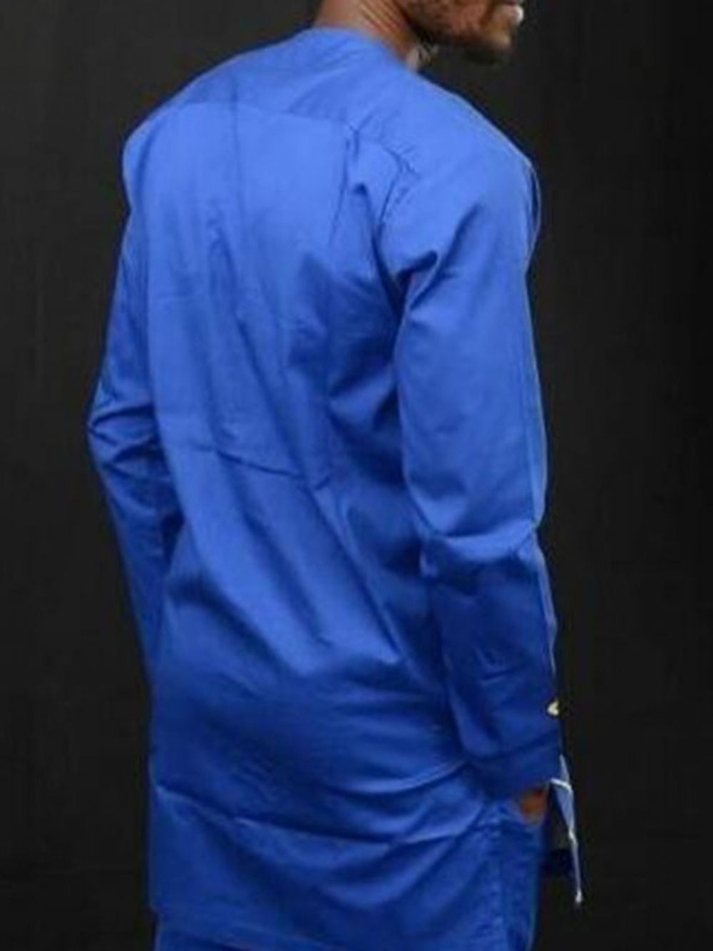 Casual Slim-Fit Herenoverhemd Met Ronde Hals
