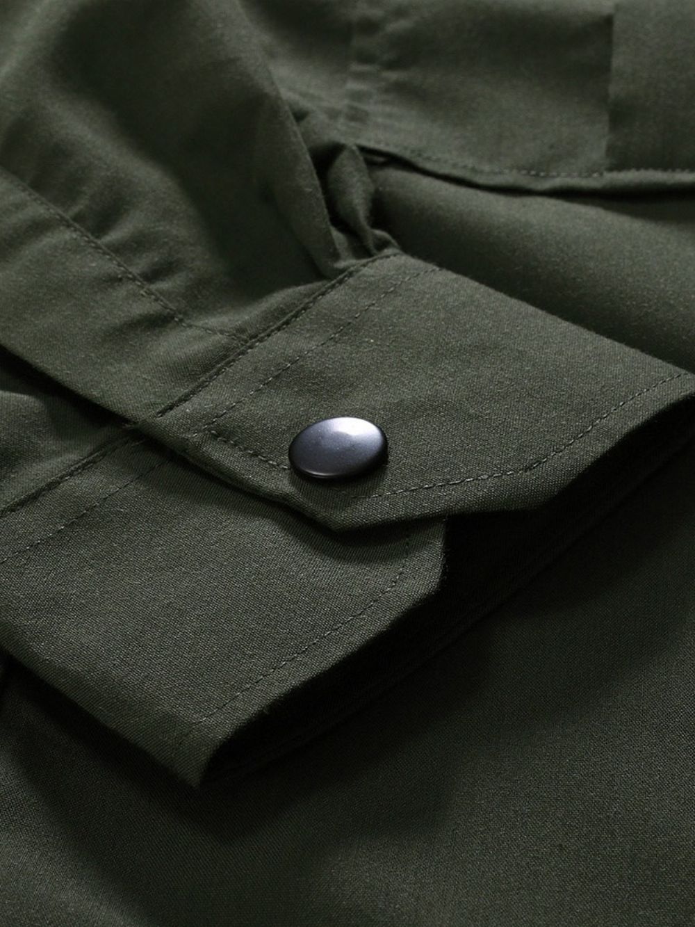 Casual Slim-Herfstoverhemd Met Effen Revers Heren