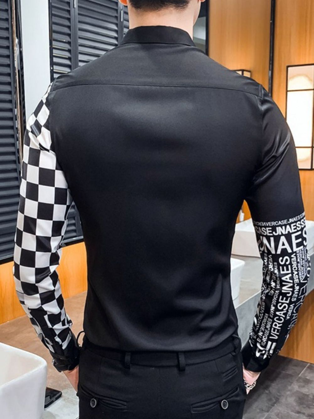 Casual Slim Overhemd Met Print