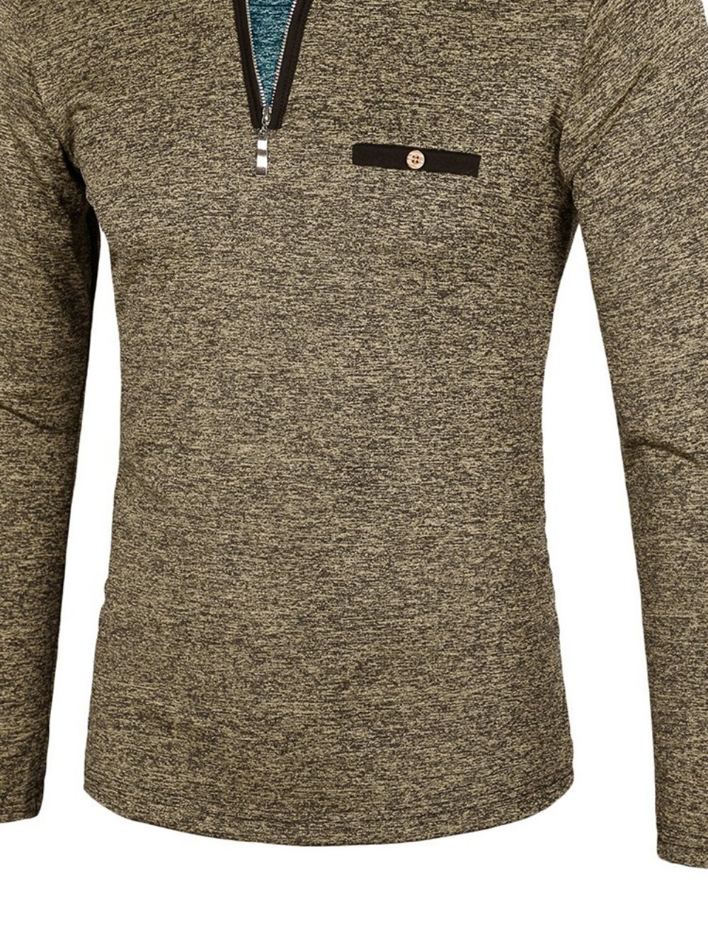 Eenvoudig Slank T-Shirt Met Patchwork-Kleurenblok