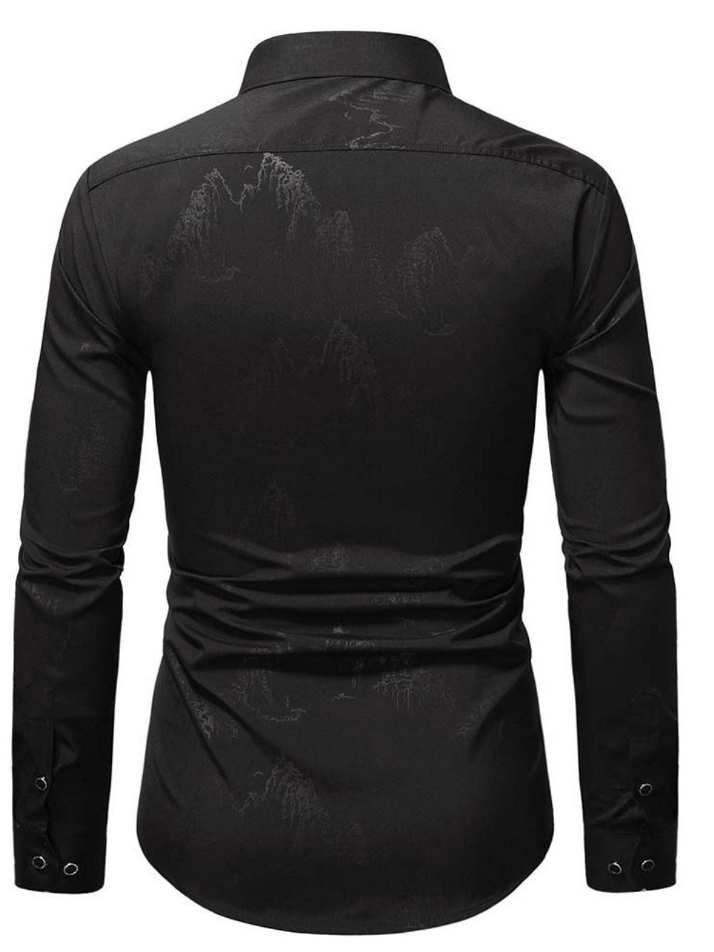 Europese Revers Print Lente Mode Slim Shirt