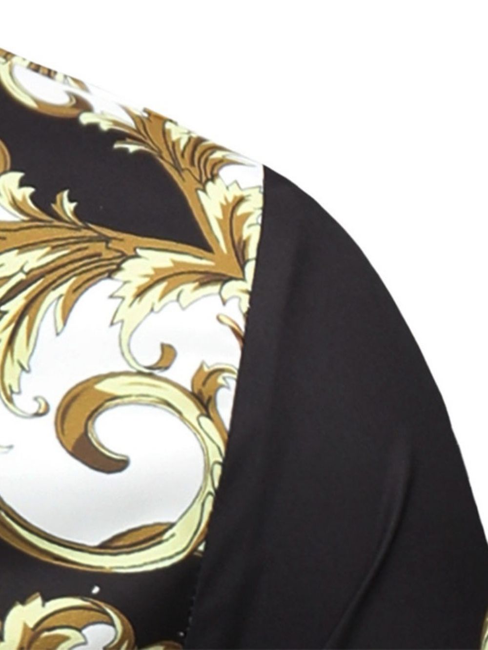 Herfstoverhemd Met Koreaanse Revers En Single-Breasted Print
