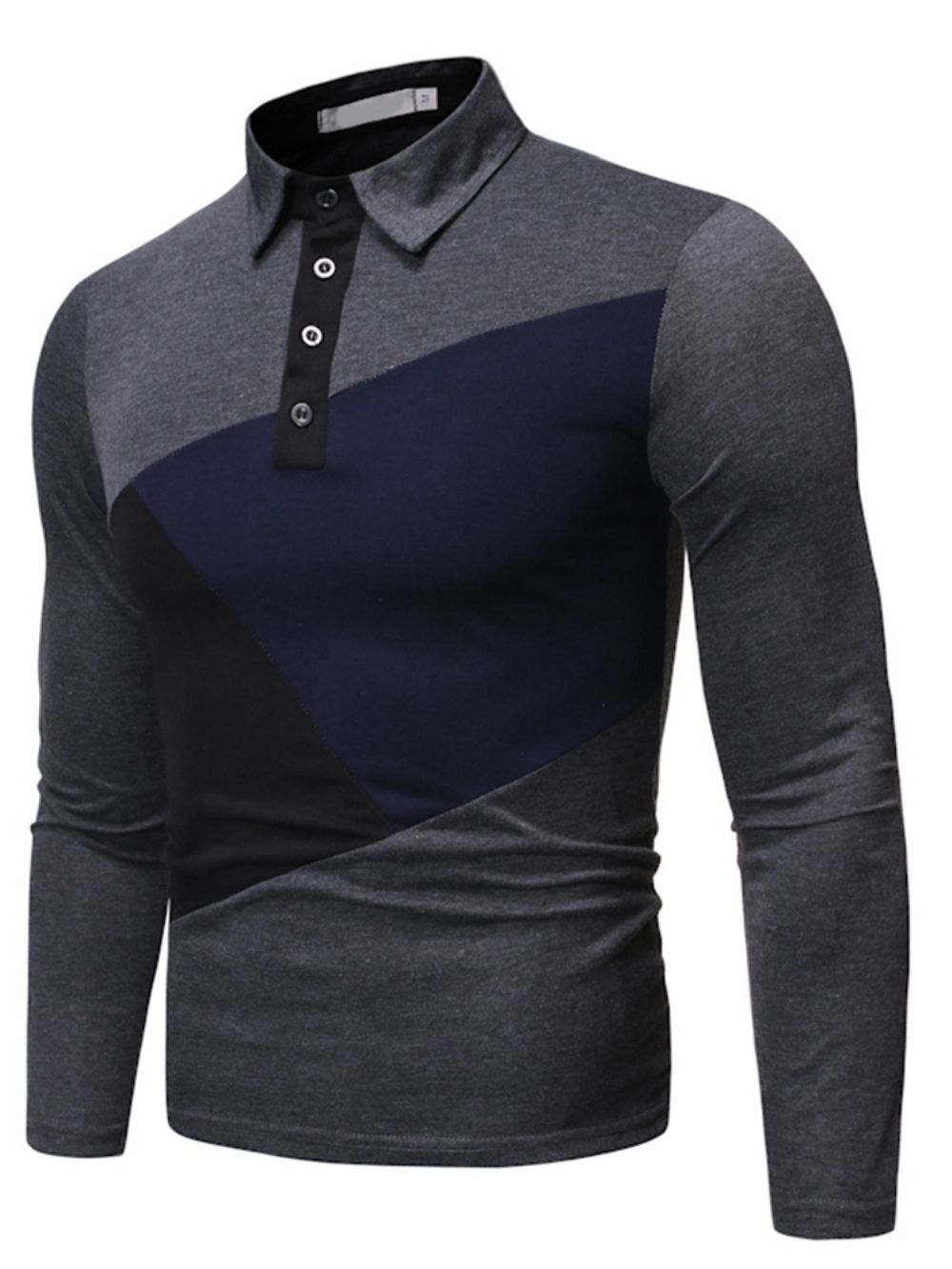 Poloshirt Met Patchwork Ol-Kleurenblok
