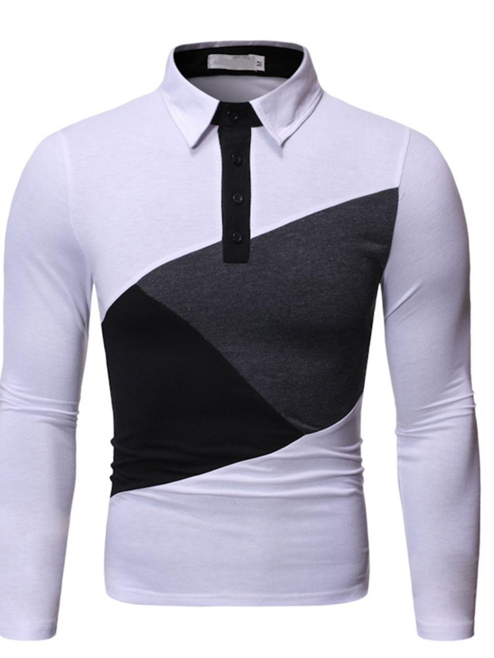Poloshirt Met Patchwork Ol-Kleurenblok