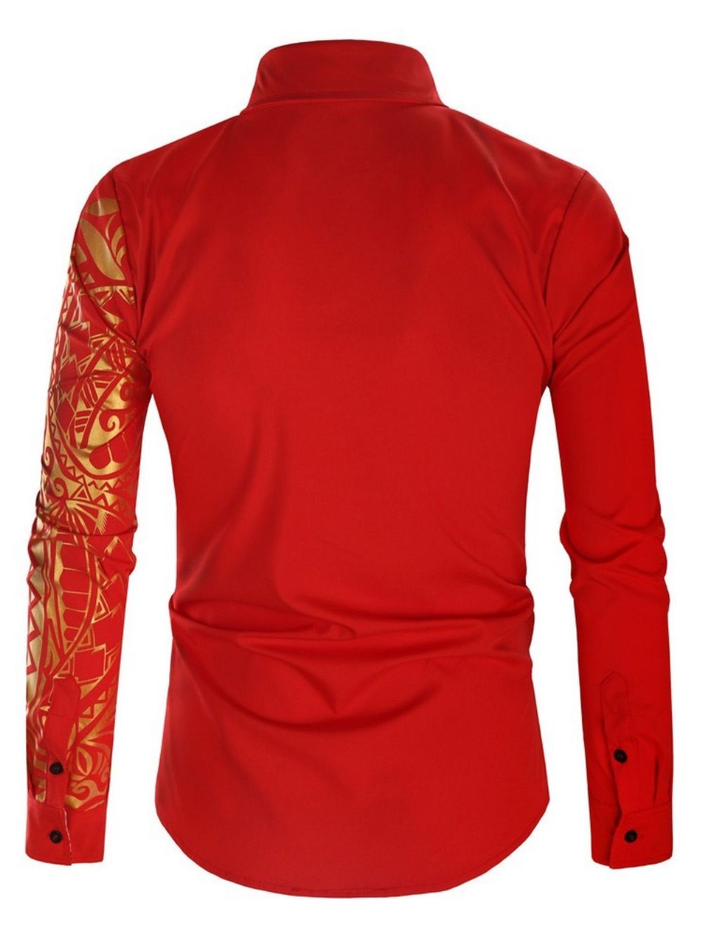 Print Revers Casual Single-Breasted Hot Sale Slank Overhemd Heren