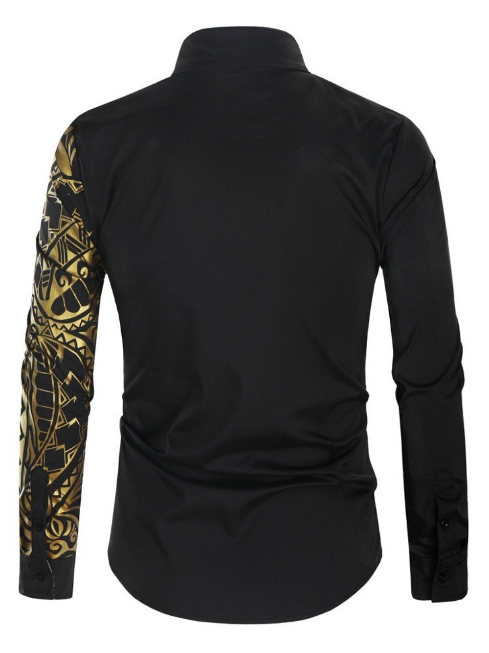 Print Revers Casual Single-Breasted Hot Sale Slank Overhemd Heren