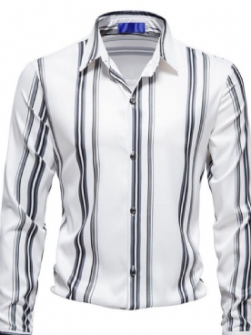 Revers Color Block Ol Zomer Slim Shirt