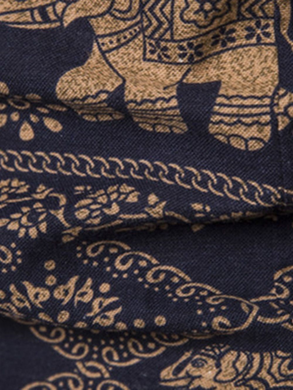 Slim Herenoverhemd Met Bloemenprint En Revers Heren