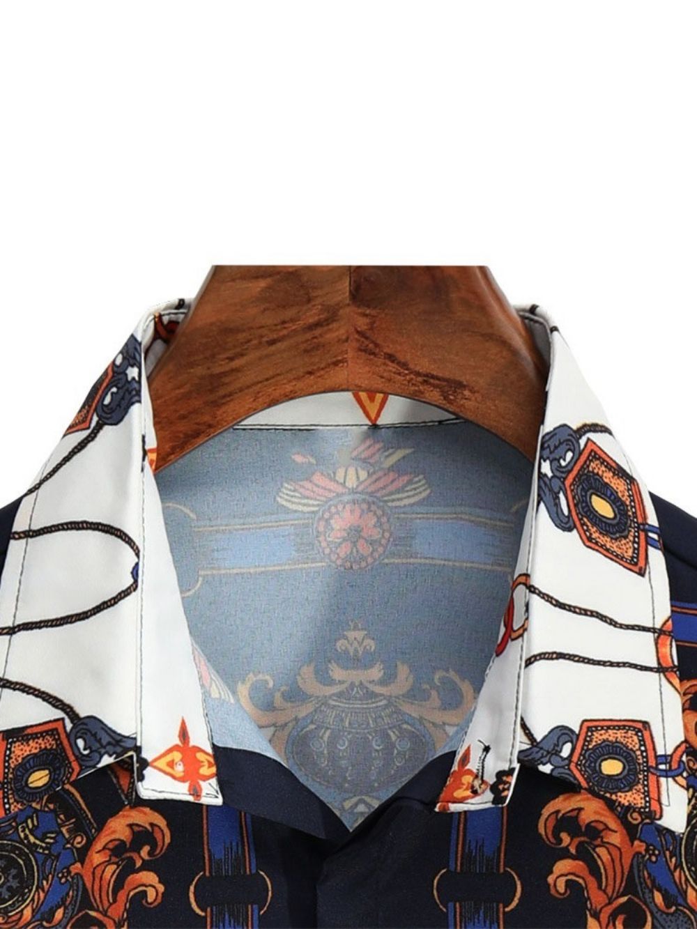 Slim Herfst Casual Overhemd Met Print En Revers