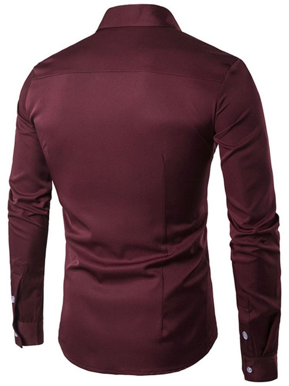 Slim Herfstoverhemd Met Geborduurde Revers Heren