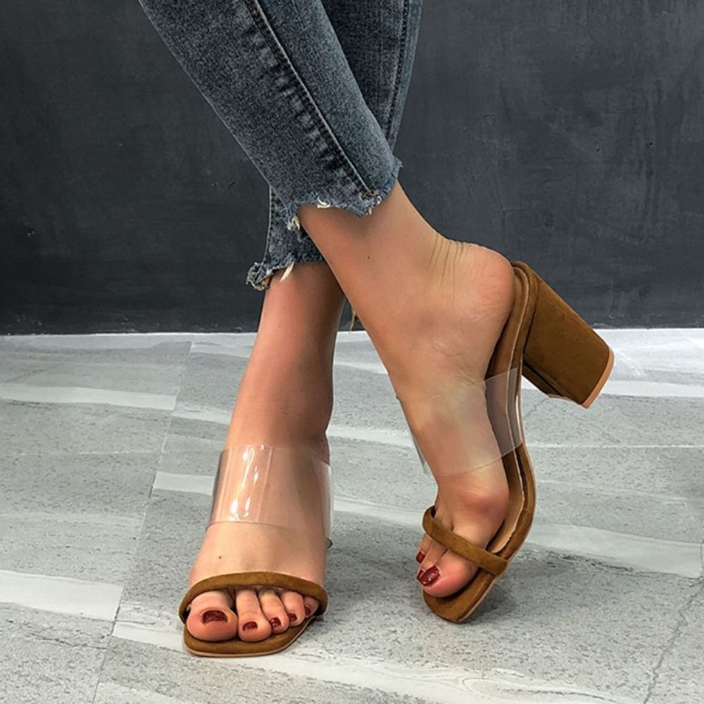 Flip Flop Stiletto Mid-Heel Slip-On Western Damesslippers