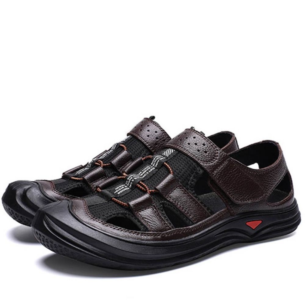 Sandalen Met Ronde Neus En Klittenband Heren
