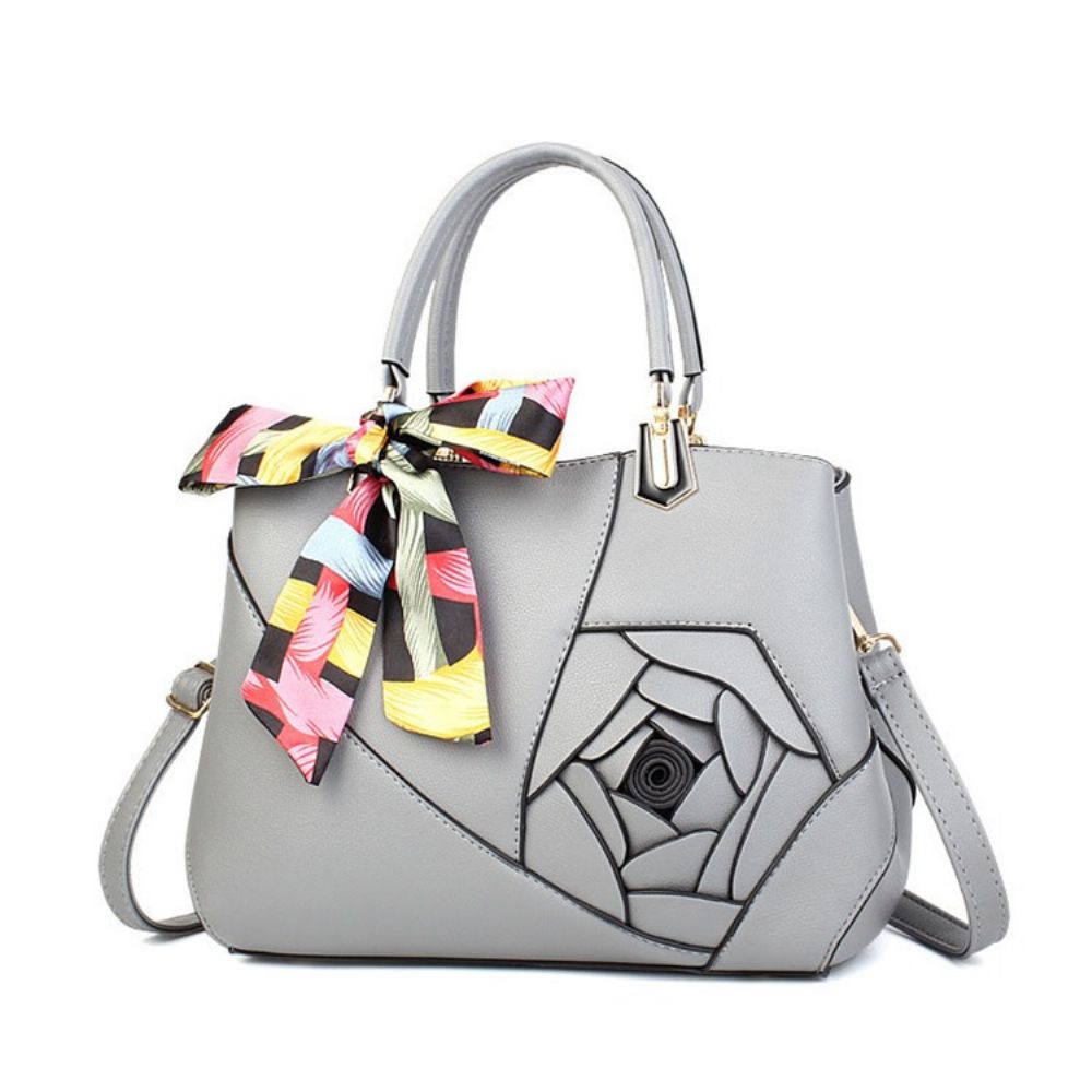 Bowtie Pu Bloemen Handtas
