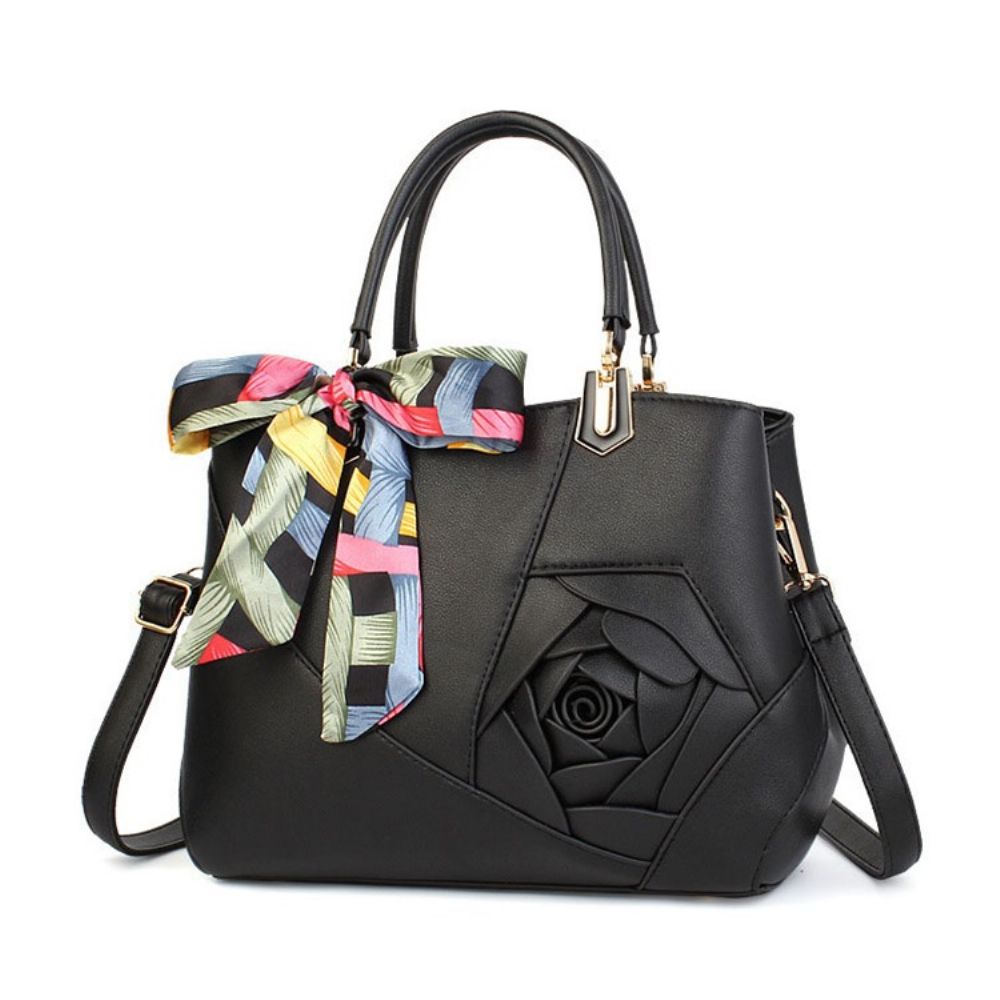 Bowtie Pu Bloemen Handtas