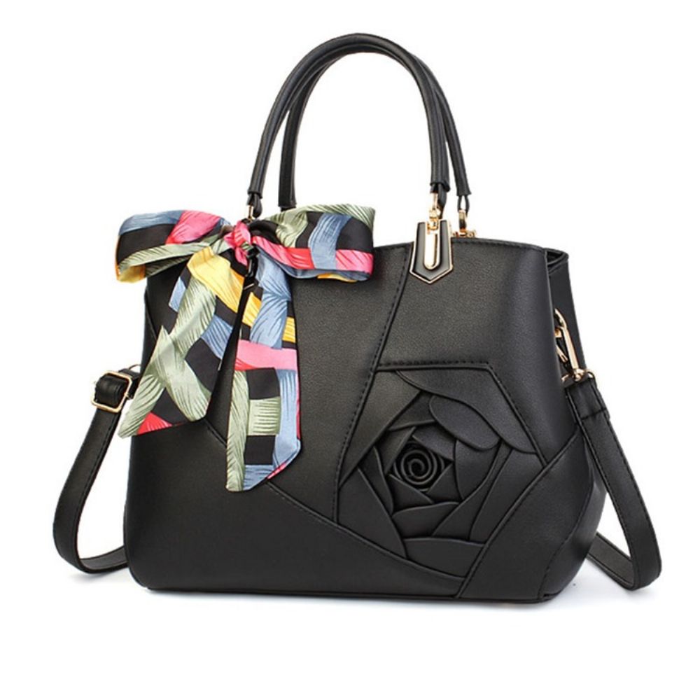 Bowtie Pu Bloemen Handtas