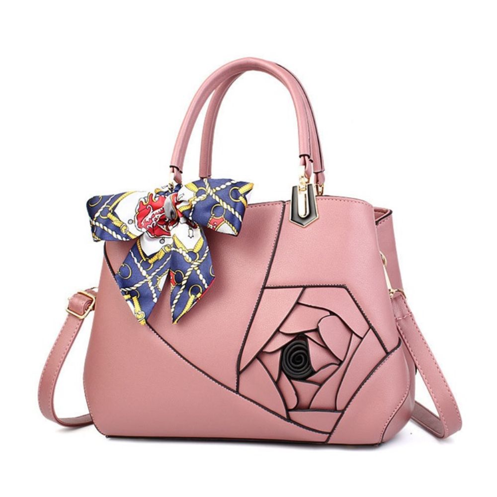 Bowtie Pu Bloemen Handtas