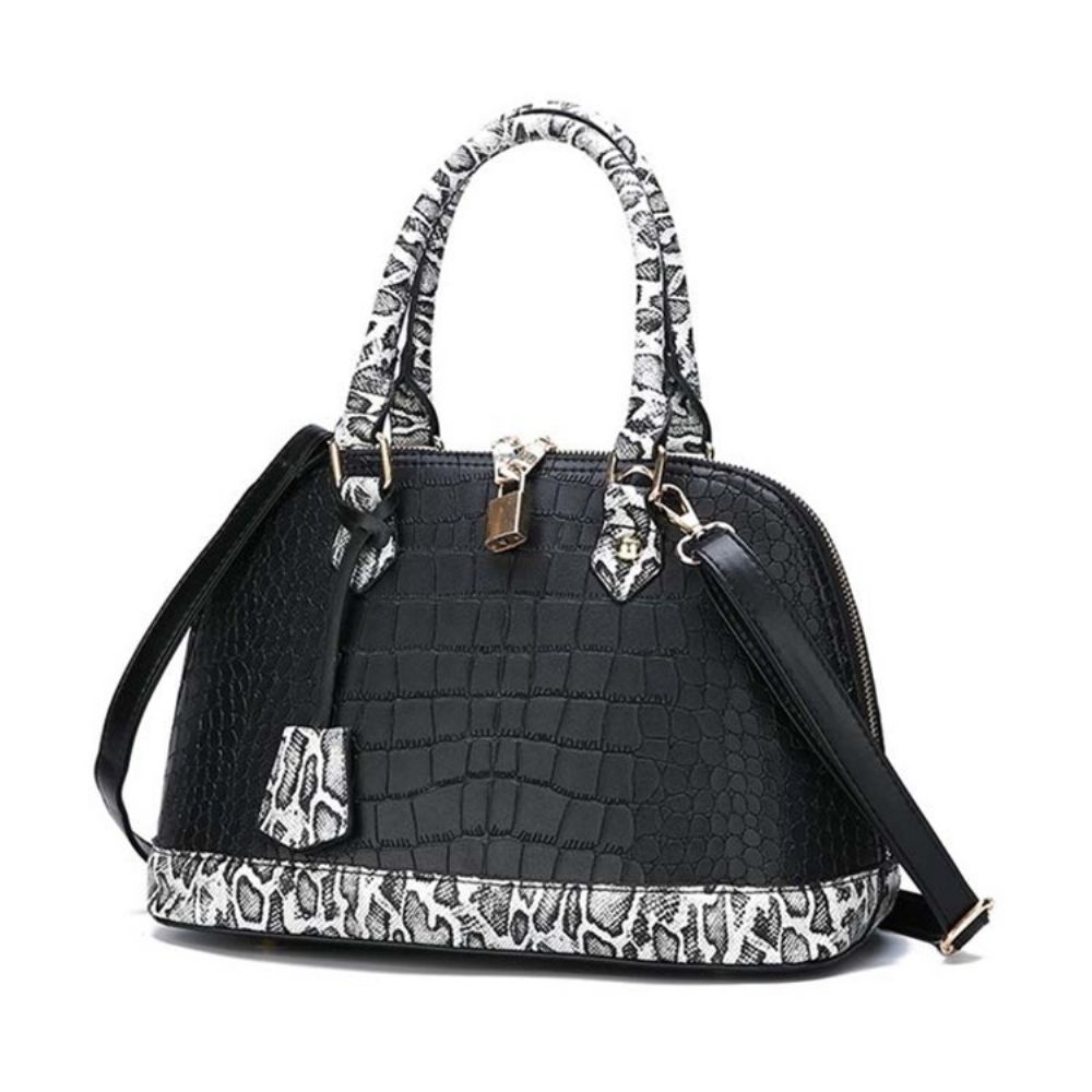 Luipaardprint Serpentine Embossing Shell Handtas