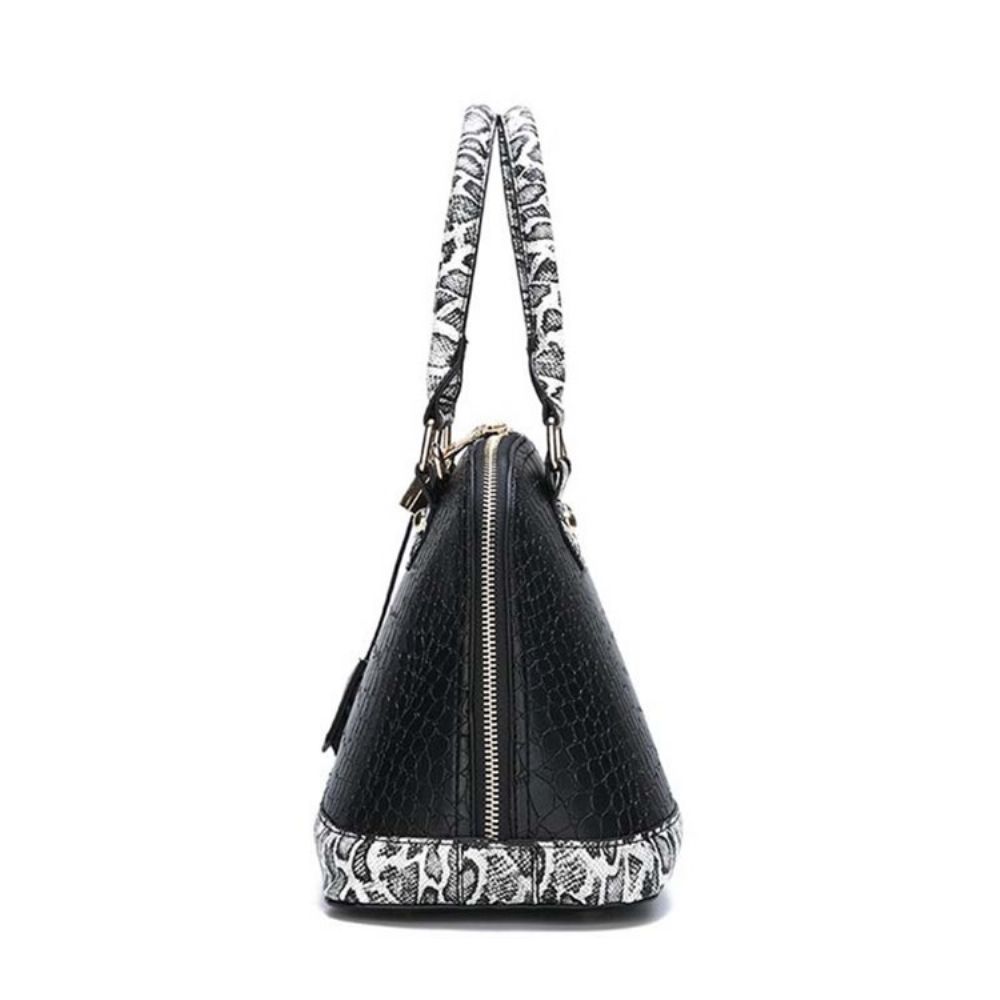 Luipaardprint Serpentine Embossing Shell Handtas