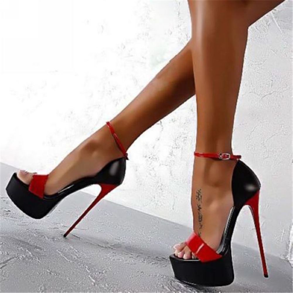 Delicate Patchwork Stiletto Sandalen