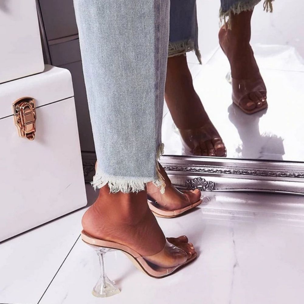 Flip Flop Spool Heel Thread Western Slippers