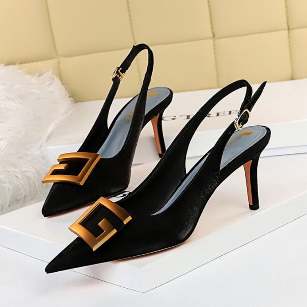 Gesp Naaldhak Sandalen Met Spitse Neus