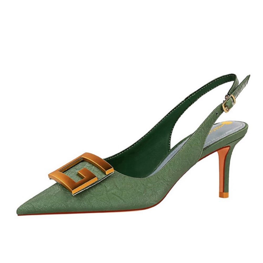 Gesp Naaldhak Sandalen Met Spitse Neus