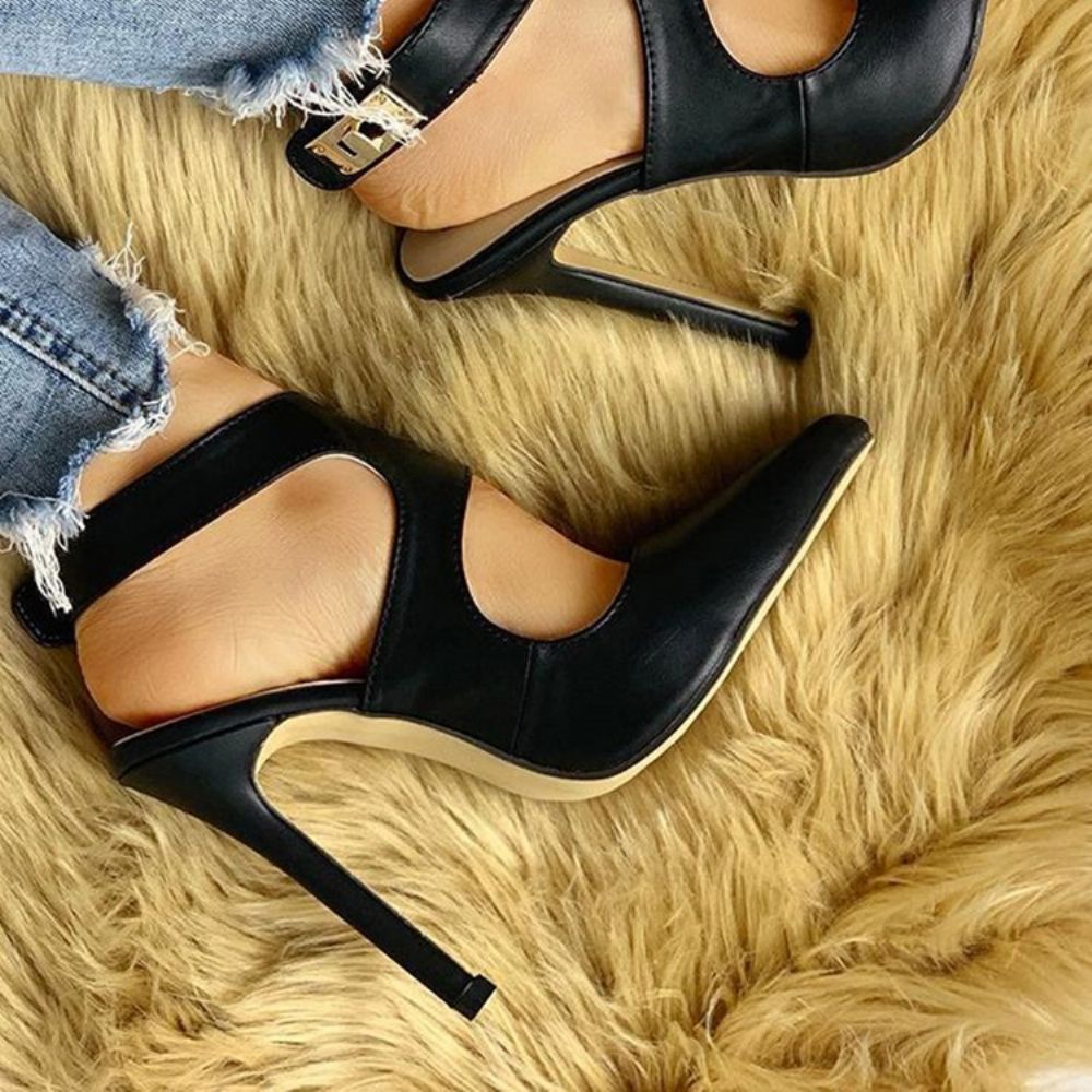 Gesp Stiletto Heel Puntige Teen Sandalen Dames