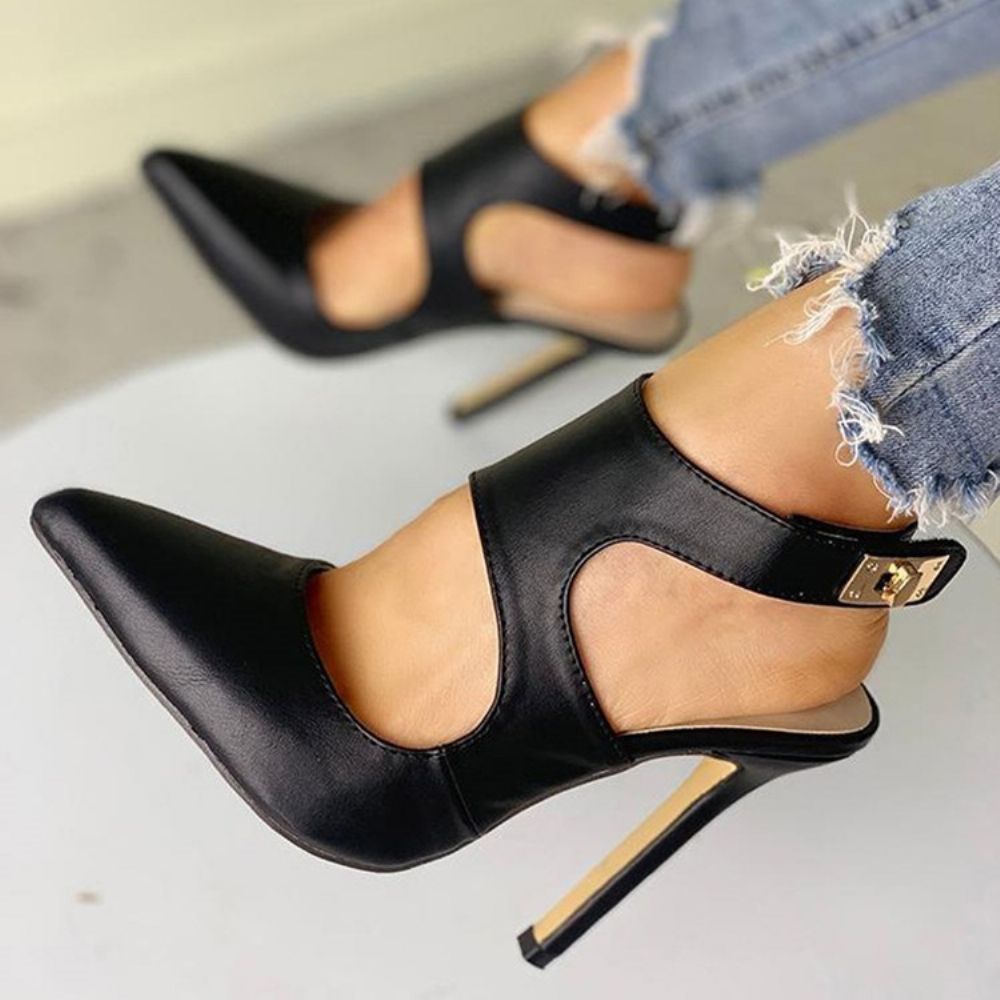 Gesp Stiletto Heel Puntige Teen Sandalen Dames