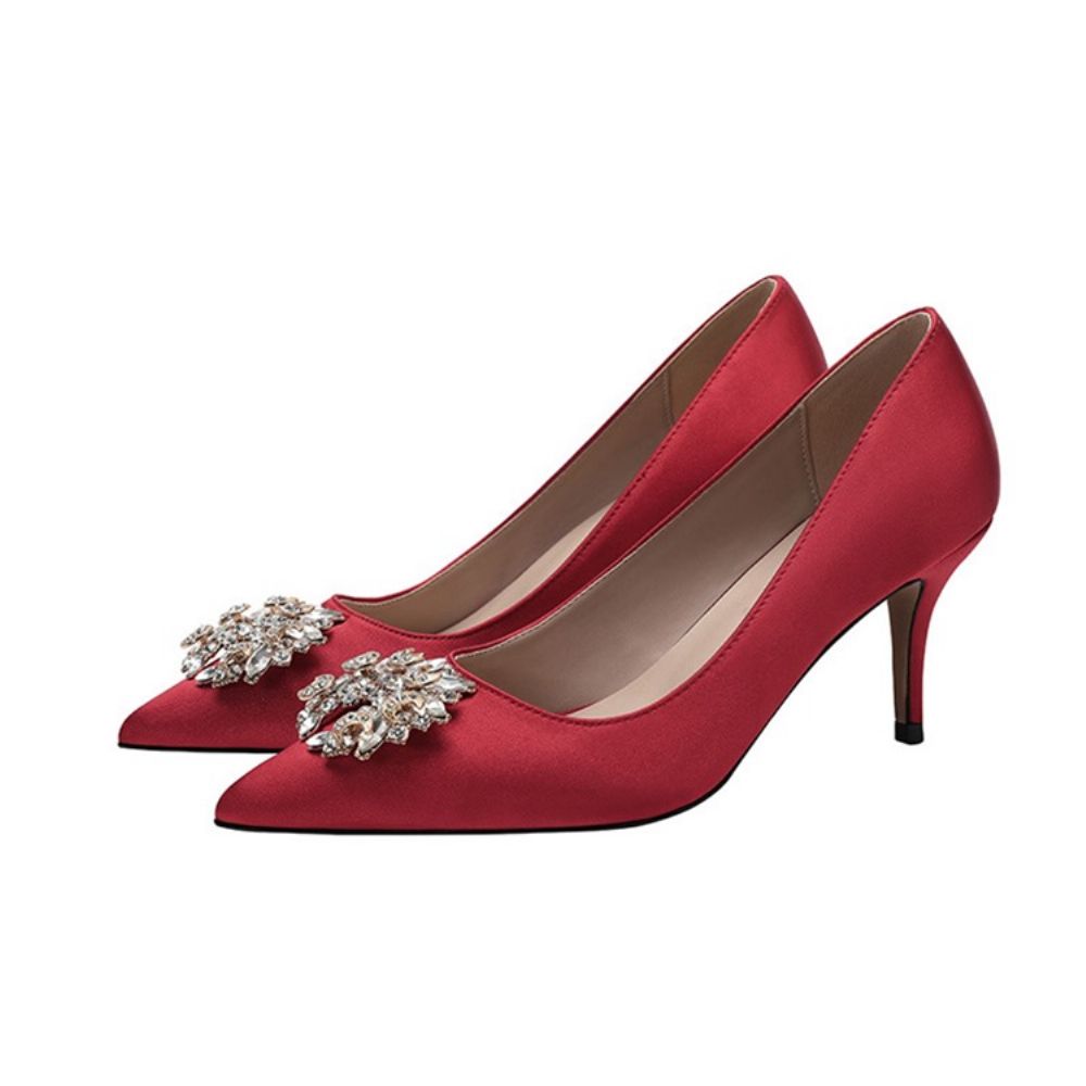 Instappers Naaldhak Spitse Teen Hoge Hak (5-8 Cm) Rubberen Dunne Schoenen