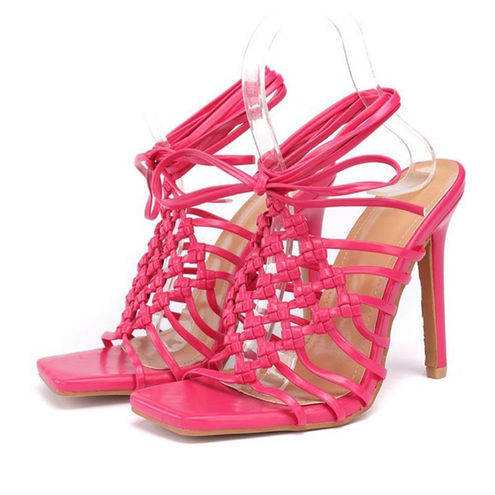 Naaldhak Open Teen Veterschoenen Mode Effen Sandalen