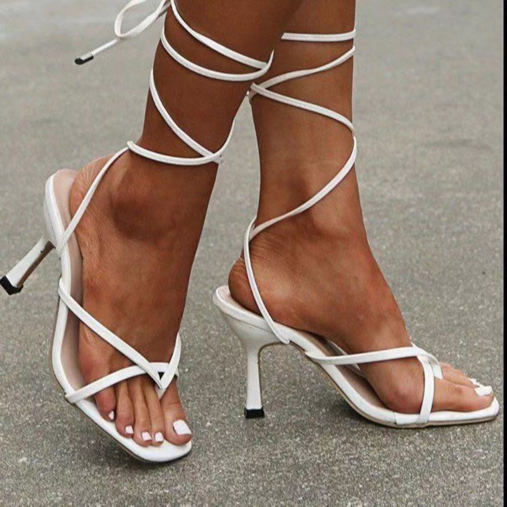 Professionele Sandalen Met Naaldhak En Naaldhak