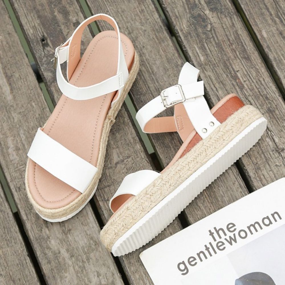 Professionele Sandalen Met Open Teen En Plateauzool Dames