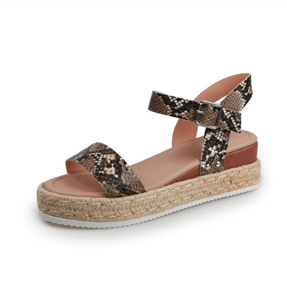 Professionele Sandalen Met Open Teen En Plateauzool Dames