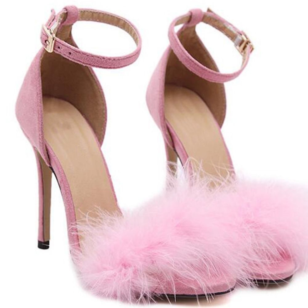 Sexy Veren Enkelbandje Open Teen Stiletto Sandalen